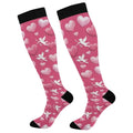 Wusikd Cute Penguin Compression Socks for Women and Men Circulation Long Socks for Athletic Running 1 - color: Multi 37
