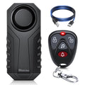 WSDCAM Wireless Bike Alarm with Remote, Rechargeable 113dB Loud Bicycle Alarm System Anti Theft, IP65 Waterproof, Bike Alarms for E-Bikes, Motorcycles, Scooter, Outdoor Riding and Cycling Safety - size: Lithium Rechargeable