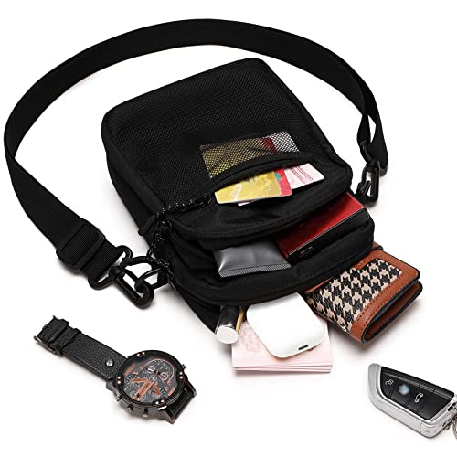 Lohol Small Messenger Bag for Men Women, Water Resistant Adjustable Crossbody Sling bag Purse for Travel Sports - color: Purple