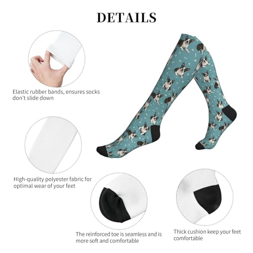 Cute Dog Compression Socks Women Men, Dog Lover Gift - color: Boston Terrier1