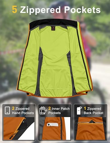 Little Donkey Andy Women's Windproof Stretch Vest Waterproof Sleeveless - color: Orange, size: Medium