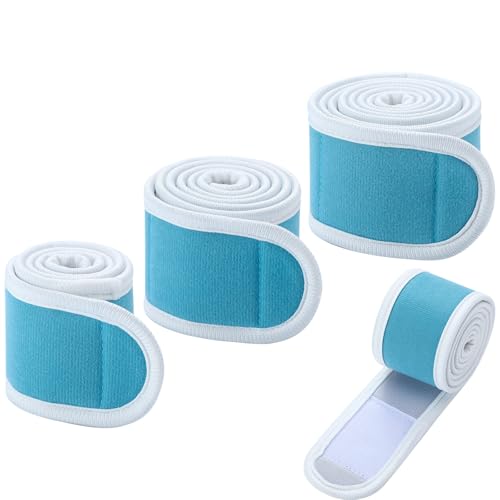 Geiserailie 3 Pcs Compression Wrap Binder Tape with Hook Loop Fastener Straps for Legs, Knees, Ankles, Wrists, Shoulders - size: 2.5" W x 24" L