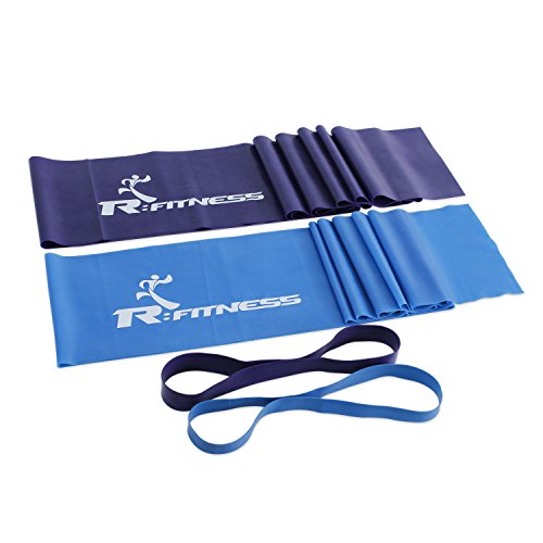 Furinno RFitness Professional Loop Stretch Latex Exercise Band - color: Blue & Purple, size: Set of 4