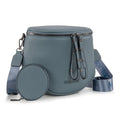 Montana West Crossbody Bag for Women, Vegan Leather Bum Bag with Coin Purse - color: Jean