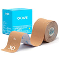 OK TAPE Kinesiology Tape Precut Elastic Hypoallergenic, 20 Strips, 2"x16ft - color: Beige, size: 20 Count (Pack of 1)