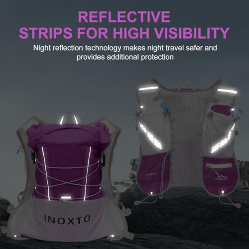 IX INOXTO Running Vest Hydration Backpack, Lightweight Running Backpack - color: Purple
