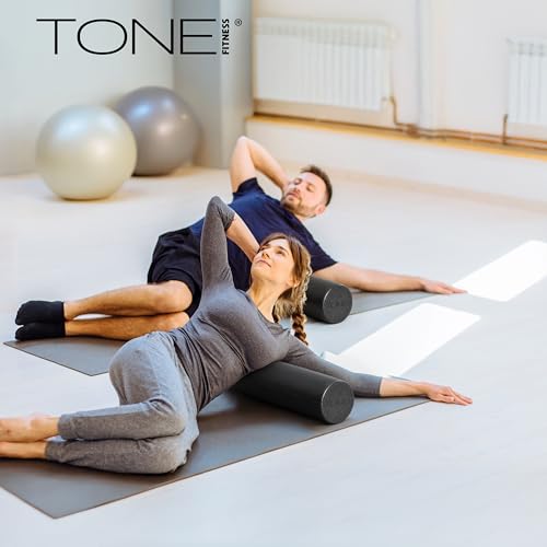 TONE Fitness Firm High-Density Foam Roller for Exercise, Massage & Recovery - color: Blue, size: 24 Inch
