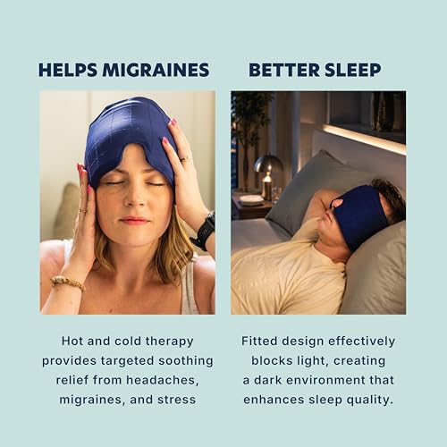 Doctor's Choice Migraine & Headache Relief Hat, Hot/Cold Therapy, Blackout