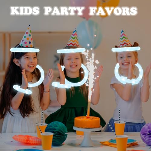 12-24 PCS White Glow Sticks Halloween Party Favors Toys for Kids Adults - style: White