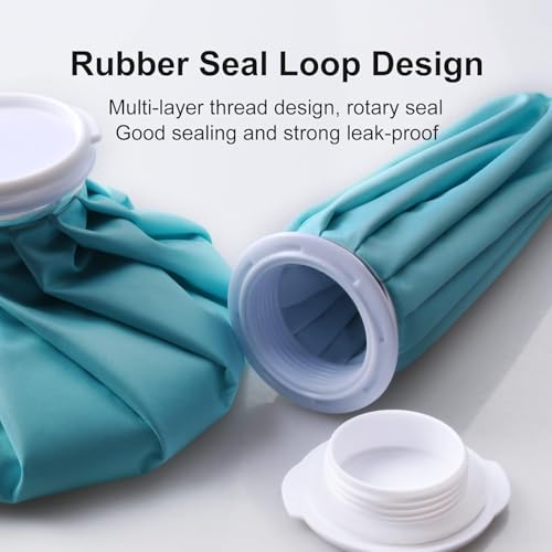 Ice Bag, Ice Packs for Injuries Reusable 11", Hot Water Bag for Pain Relief, Hot & Cold Therapy, Large Ice Pack - size: 11", style: Blue
