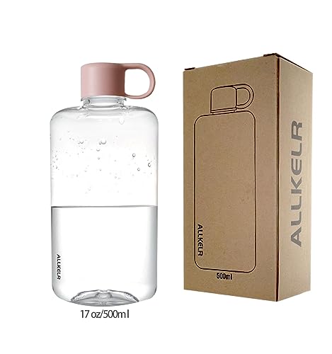 Portable Flat Water Bottle, 16.9 oz, Pink - color: Pink, size: 16.9 Ounces