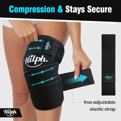 Hilph Knee Ice Pack Sleeve, Flexible Gel Ice Pack for Knee Pain Relief - size: Medium, style: For Knee & Elbow with Extra Strap