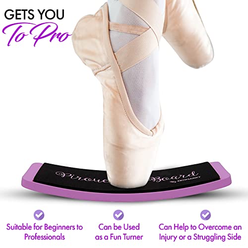Zenmarkt Turning Board for Dancers, Cheerleaders, Gymnasts, Ice Skaters - color: Bright Purple