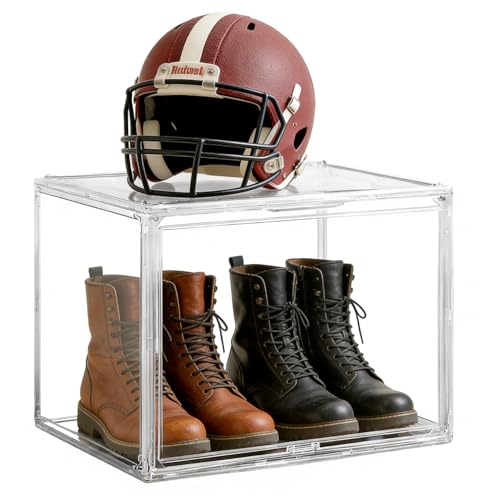 Extra Large 17.7" x 13" x 13" Clear Stackable Storage Bins, Magnetic Lid - size: XXX-Large
