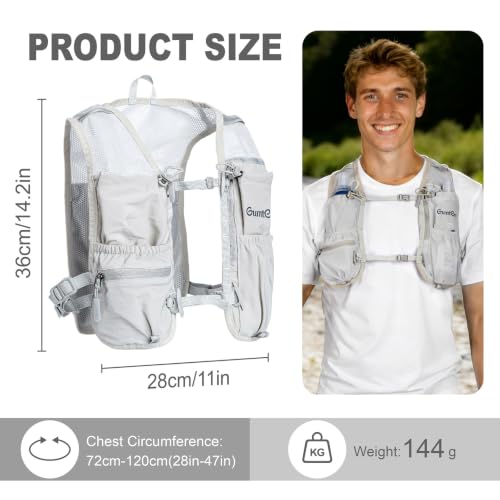 Running Vest for Women Lightweight Hydration Vest for Hiking Marathon Cycling Running Jogging - size: Gray, style: Only Running Vest