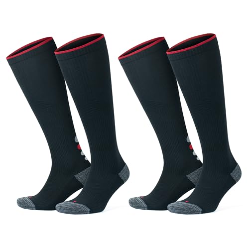 GoWith 20-30 mmHg Unisex Knee High Compression Rayon Bamboo Socks, 2 Pairs - color: Black - 2 Pairs, size: Medium