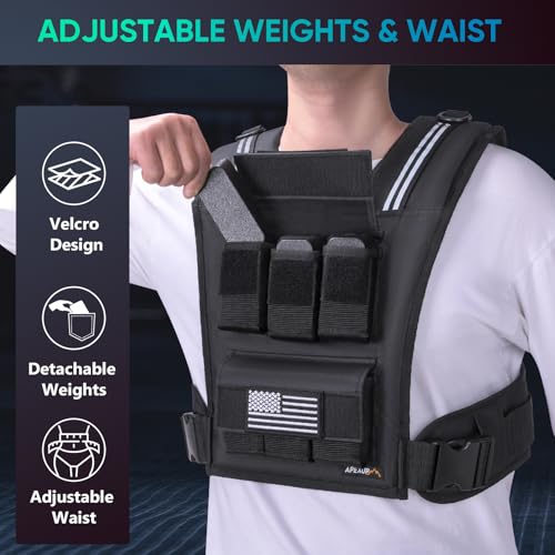 APEXUP Weighted Vest Men, Adjustable Weight Vest for Running - color: Green Digi Camo, size: With Weights-30lbs