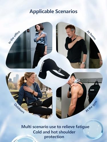 Shoulder Ice Pack Wrap for Rotator Cuff Cold Therapy Brace - color: X-large Black