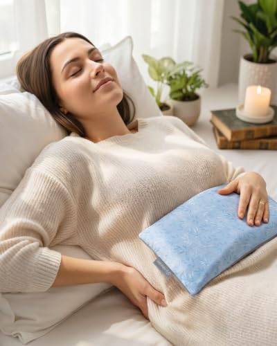 Hihealer Microwave Heating Pad for Neck & Shoulders, Microwavable Heat Pack - color: Blue