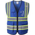 Hi Vis Reflective Safety Vest for Men Women,EK175,Blue,L - color: Blue, size: Large