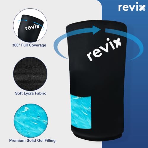 REVIX Calf Ice Packs Sleeve for Shin Splint Relief, Reusable Gel Pack
