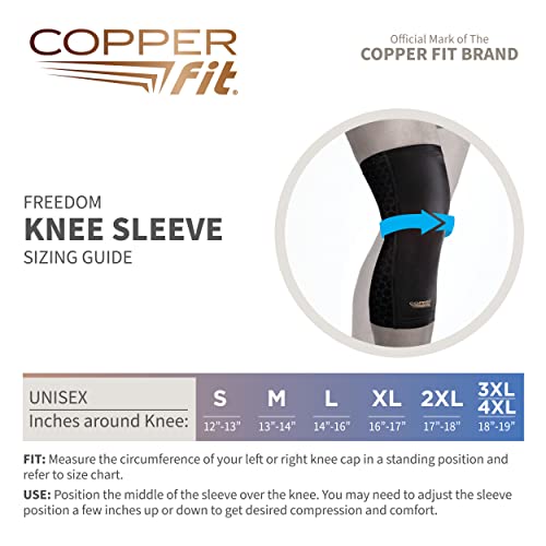 Copper Fit Freedom Knee Compression Sleeve - size: X-Large