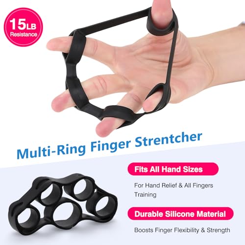 CYFIE Grip Strength Trainer Kit Adjustable 10-132Lbs Hand Exerciser Counter - color: Gray