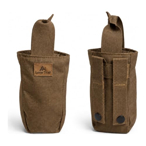 Lone Trail Elastic Retention Pouch - Brown MOLLE Tactical Hunting Holster
