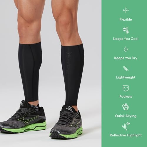 2XU Elite MCS Compression Calf Guards - color: Black/Gold