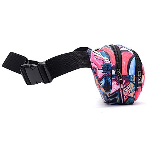Fanny Pack Fashion Waist Chest Bag Bum Bags Hip Pouch for Women Men Running Hiking Fitness Cycling Beach Travel Concert Festival - color: Multicolor