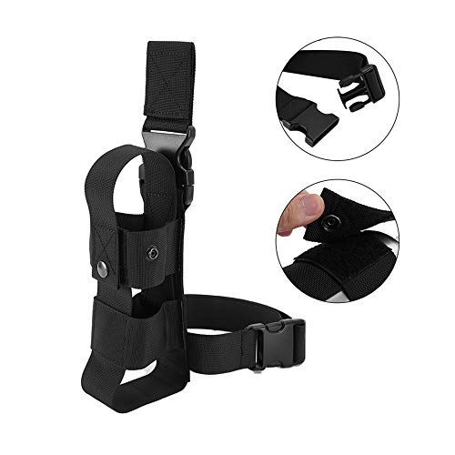 Drop Leg Water Bottle Holster, Pepper Spray Holder Adjustable Thigh Pepper Spray Pouch Open Top Thigh Pouch for Left/Right Leg - color: Green