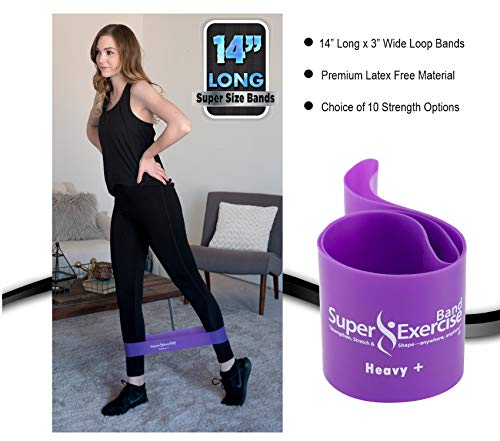 USA 14" x 3" Extra Long Latex Free Mini Loop Bands in 3, 5, 10 Pack Sets. 10 Strengths for Resistance Training, Stretching, Yoga, Toning. Plus an Exclusive iPhone App and E-Book. - color: a. COMPLETE SET Loop Bands 10 PACK