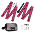 11-Loop Fabric Stretching Resistance Band - color: Pink Kit (2 Bands) 15-45 Lbs