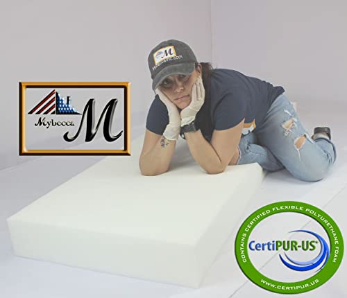 Mybecca Upholstery Foam Cushion Sheet Medium Density 6" X 24" X 72" - color: Medium Density, style: Modern