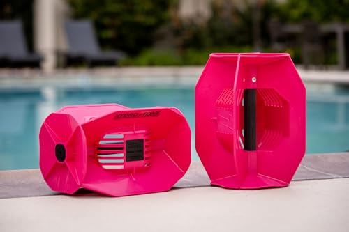 Aquastrength Hydro-Tone Total Body Pool Exercise System, Isokinetic Functional Water Weights, Bells 12" x 7.5", Fins 6.5" x 2.5", Quick Start Guide Included - color: Pink