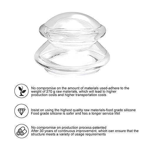 ICUPPING Clear Silicone Cupping Therapy Set, 7 Body Massage Cups (7 Cups) - size: 2 Large + 2 Medium + 3 Small (7 pieces)
