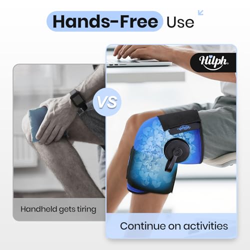 Hilph Refillable Ice Pack for Knee Pain Relief, 2 Hours Long-Lasting Cold - color: Blue