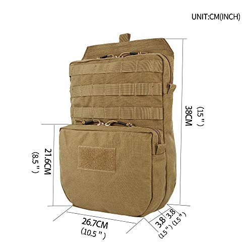 EXCELLENT ELITE SPANKER Tactical MOLLE Hydration Pack for 3L Water Bladder - color: Coyote Brown