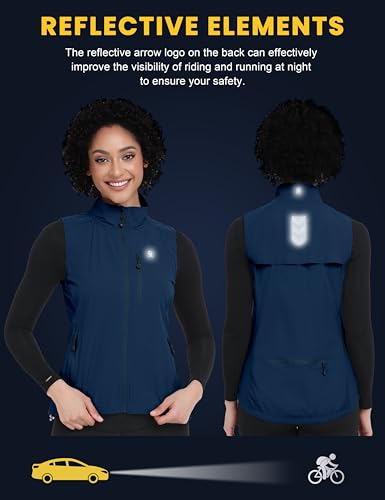 Little Donkey Andy Women's Lightweight Quick Dry Vest Windproof Summer Vest - color: Blue, size: XX-Large