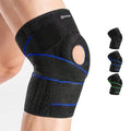 DOUFURT Knee Brace for Men & Women, Side Stabilizers & Patella Gel Pads - color: Blue, size: Medium