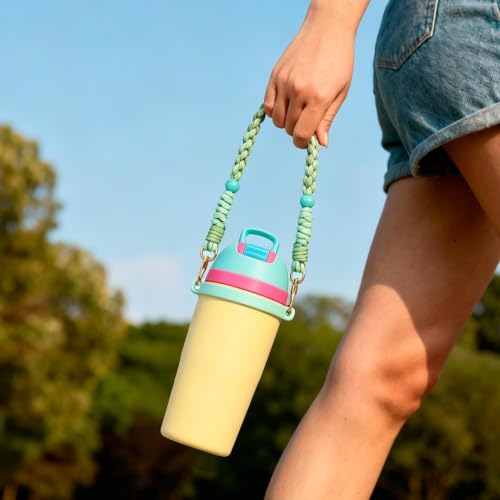 Water Bottle Handle Strap Compatible with Owala Water Bottle - color: Shinny Green