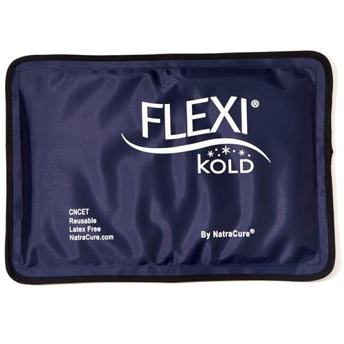 FlexiKold Gel Soft Flexible Ice Packs for Injuries - Reusable Freezer Cold Pack, Cold Compress & Cooling Gel Pad for Face, Shoulder, Hip, Leg, Arm, Ankle & Foot Injury - Medium - 7.5” x 11” - size: Medium (Pack of 1)