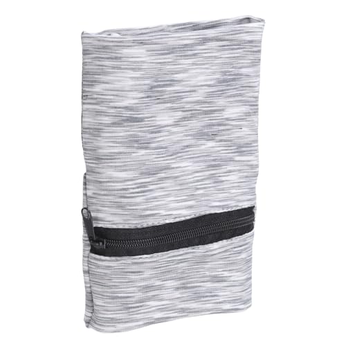 uxcell Wrist Pouch Wrist Wallet Sports Wristband Wallet with Zipper Pocket for Running Jogging Hiking - color: Gray