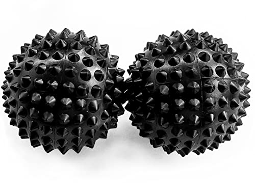 2X Spiky DBT Skill Balls | Magnetic Stress Relief Balls | Spiky Massage Balls for Relaxation, Tension Release, Focus & Mobility (Black, 1.25 inch) - color: Black, size: 1.25 Inch