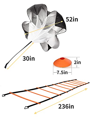 GHB Agility Ladder,Football Training Equipment Set - color: Orange