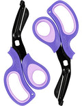MEUUT Medical Scissors 2-Pack Trauma Shears for Nurses All Purpose Scissors - color: Purple+purple-2