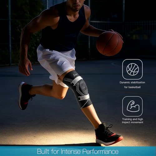 Knee Brace for Men & Women, Compression Knee Support with Side Stabilizers, Patella Gel Pad & Adjustable Straps, Professional Knee Sleeve for ACL, MCL, PCL, Meniscus, Sports, Workout, Size XL - size: X-Large