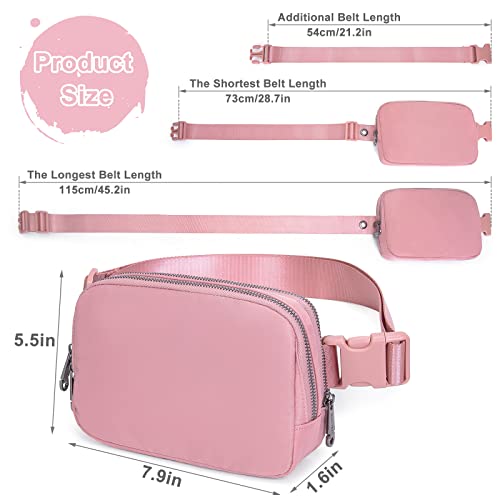 AROME Mini Belt Bag for Women Men Fashion Waist Packs Fanny Pack - color: Pink