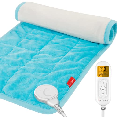 Comfytemp Weighted Heating Pad for Period & Back, FSA XL Heat Pad, 12"x24" - color: Light Blue
