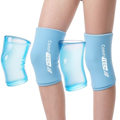 ComfiTECH Youth Knee Gel Ice Pack Wrap Sleeves, 2 Packs, XS - size: Extra Small